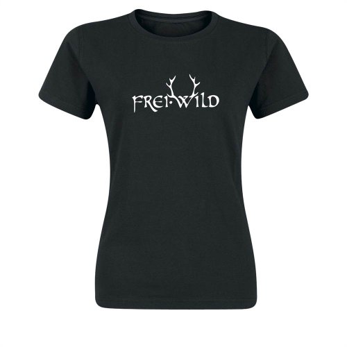 Frei.Wild - Geweih Girlie Shirt, schwarz, Grösse L von Frei.Wild Girls