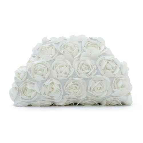 Freiesoldaten Blume Abendtasche Florale Clutch-Tasche Satin Handtasche mit Abnehmbarem Riemen für Weeding Party Prom von Freiesoldaten