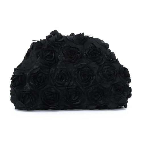 Freiesoldaten Blume Abendtasche Florale Clutch-Tasche Satin Handtasche mit Abnehmbarem Riemen für Weeding Party Prom von Freiesoldaten