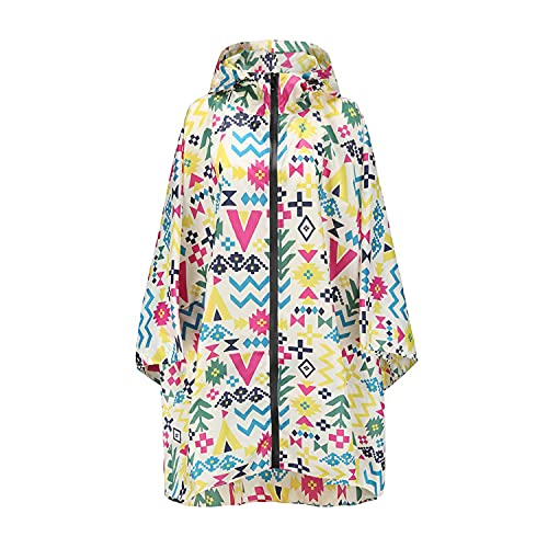 Freiesoldaten Damen Wasserdicht Regenponcho Stilvoll Wiederverwendbar Leicht Draussen Regenmäntel Regenjacke mit Haube von Freiesoldaten