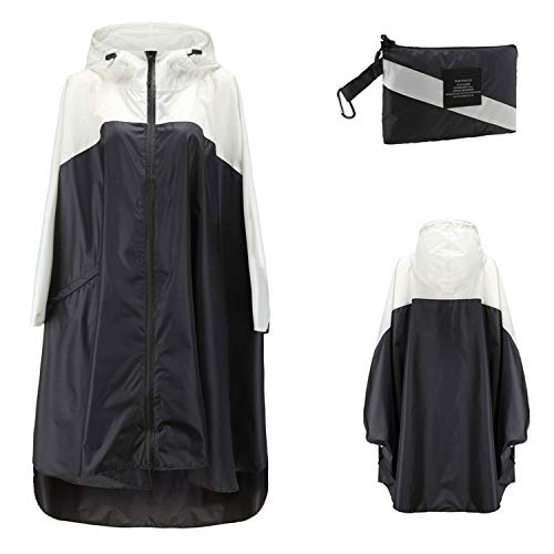 Freiesoldaten Damen Wasserdicht Regenponcho Stilvoll Wiederverwendbar Leicht Draussen Regenmäntel Regenjacke mit Haube von Freiesoldaten