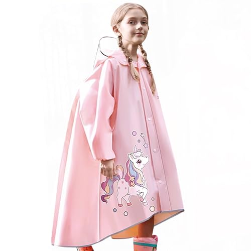 Freiesoldaten Kinder Regen-Poncho Wasserdicht Wiederverwendbar Leichtes Gewicht Regenjacke Regenkleidung mit Schulranzenüberzug von Freiesoldaten