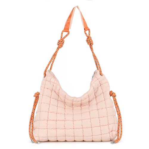 Freiesoldaten Puffer Tote Tasche für Frauen Leichtgewicht Gesteppt Crossbody Umhängetasche Weich Gepolstert Große Geldbörse von Freiesoldaten