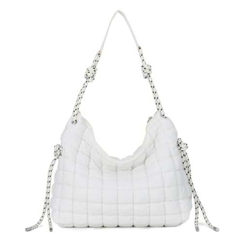 Freiesoldaten Puffer Tote Tasche für Frauen Leichtgewicht Gesteppt Crossbody Umhängetasche Weich Gepolstert Große Geldbörse von Freiesoldaten