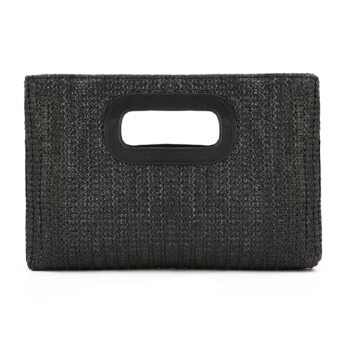 Freiesoldaten Stroh Clutch Handtasche für Frauen Raffia Tasche Geldbörse Abendtasche Sommer Strand Reisen Crossbody Umhängetasche von Freiesoldaten