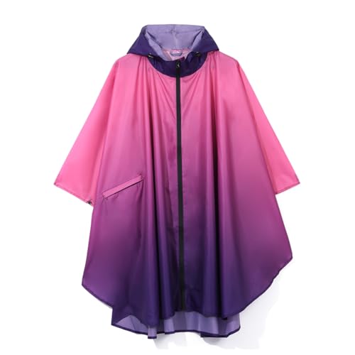 Freiesoldaten Wasserdicht Regen Poncho für Frauen Leichtgewicht Gradiant Regenmantel mit Kapuze Wiederverwendbar Außenbereich Regencape von Freiesoldaten