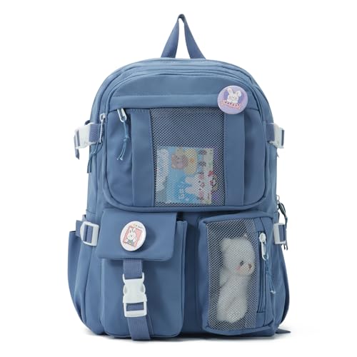 Freisoldaten Kawaii Schulrucksack für Teenager Mädchen Niedlich Große Kapazität Student Bookbag mit Pin und Zubehör von Freiesoldaten