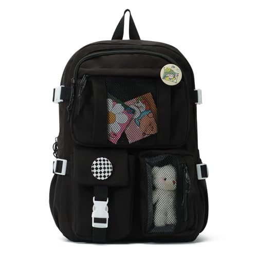 Freisoldaten Kawaii Schulrucksack für Teenager Mädchen Niedlich Große Kapazität Student Bookbag mit Pin und Zubehör von Freiesoldaten