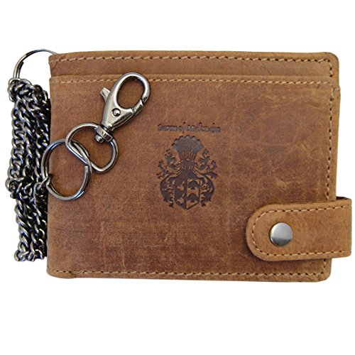 Freiherr von Maltzahn Kettenbörse Bikerbörse Geldbörse ABRAMOVICH aus braunem Leder von Freiherr von Maltzahn