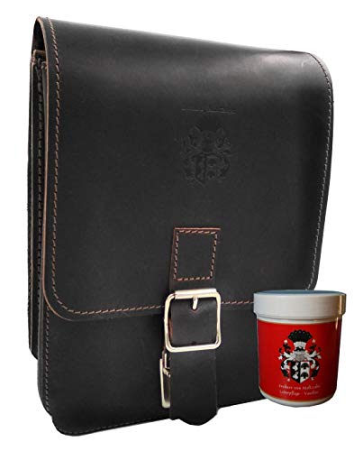 Freiherr von Maltzahn Schultertasche SCOTT Leder braun, Made in Germany von Freiherr von Maltzahn