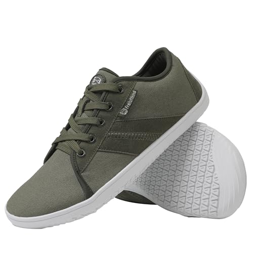 Freiluftkind® Baker (Größe 43 Khaki) – gesunde Barfußschuhe Sneaker – Sneaker Barfußschuh für den Alltag – Entlasten Füße, Gelenke & Körper – Barfußschuhe für Damen und Herren von Freiluftkind