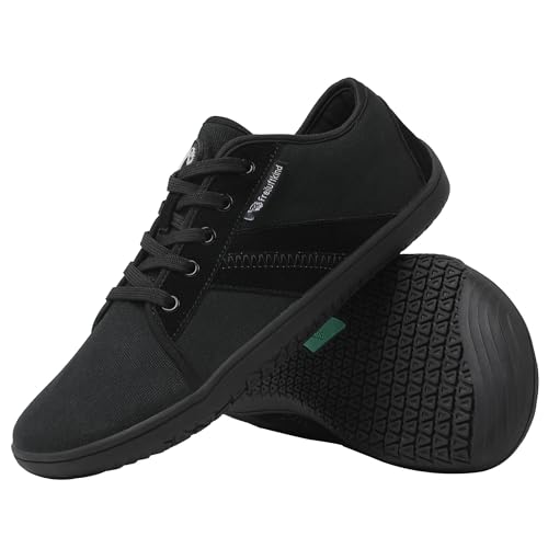 Freiluftkind® Baker (Größe 45 Schwarz) – gesunde Barfußschuhe Sneaker – Sneaker Barfußschuh für den Alltag – Entlasten Füße, Gelenke & Körper – Barfußschuhe für Damen und Herren von Freiluftkind