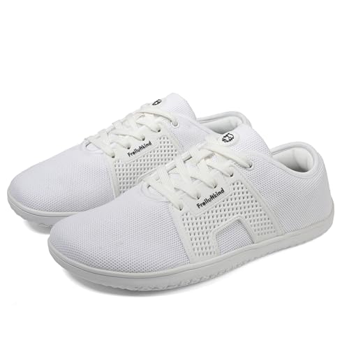 Freiluftkind® Hokkaido (Größe 38 Weiß) – gesunde Barfußschuhe Sneaker – Sneaker Barfußschuh für den Alltag – Entlasten Füße, Gelenke & Körper – Barfußschuhe für Damen und Herren von Freiluftkind
