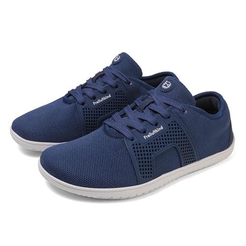 Freiluftkind® Hokkaido (Größe 39 Marineblau) – gesunde Barfußschuhe Sneaker – Sneaker Barfußschuh für den Alltag – Entlasten Füße, Gelenke & Körper – Barfußschuhe Damen und Herren von Freiluftkind