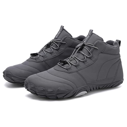 Freiluftkind Das Original – Kepler Barfußschuhe (Grau/Größe EU 46) – warm gefüttert und wasserabweisend ist der Kepler der perfekte Barfußschuh für Dein Abenteuer von Freiluftkind