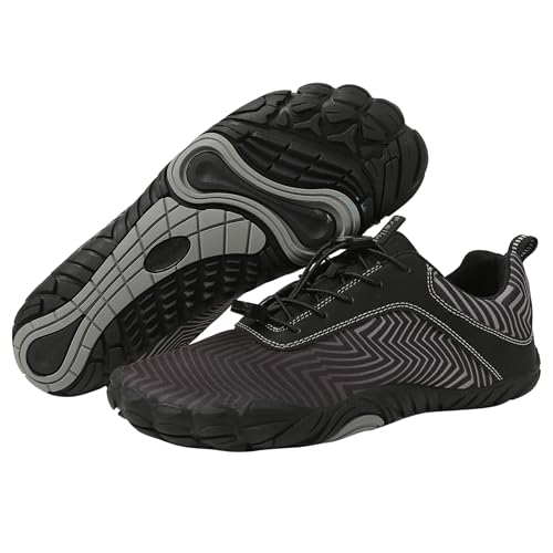 Freiluftkind Das Original – Overland Wasserabweisende & gefütterte Barfußschuhe (Schwarz / 39) – Unisex Barfussschuhe Winter von Freiluftkind