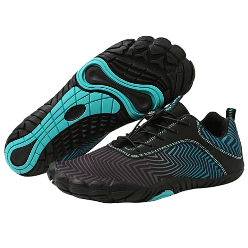 Freiluftkind Das Original – Overland Wasserabweisende & gefütterte Barfußschuhe (Türkis / 35) – Unisex Barfussschuhe Winter – wasserdichte Barfußschuhe von Freiluftkind