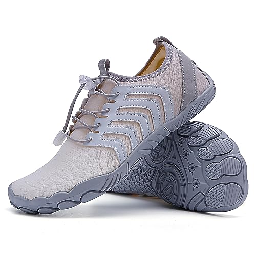 Freiluftkind Das Original Runner Pro 2.0 rutschfeste Barfußschuhe (Grau/Größe EU 36) – der perfekte Barfußschuh für Dein Abenteuer – Barfusslaufschuhe Barfuss Schuhe von Freiluftkind