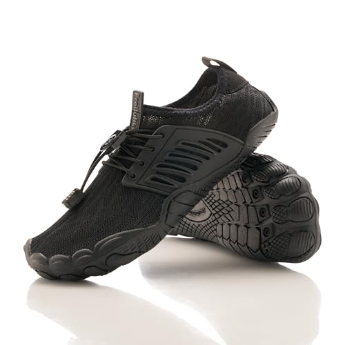 Freiluftkind Das Original – Tokai rutschfeste Barfußschuhe (Schwarz/Größe EU 48) – Tokai der perfekte Barfußschuh für Dein Abenteuer – Barfusslaufschuhe Barfuss Schuhe Barefoot Shoes von Freiluftkind