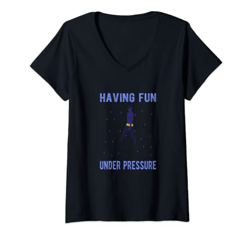 Damen Freediving Freitauchen Apnea Diving T-Shirt mit V-Ausschnitt Damen Freediving Freitauchen Apnea Diving T-Shirt mit V-Ausschnitt von Freitauchen Freediving