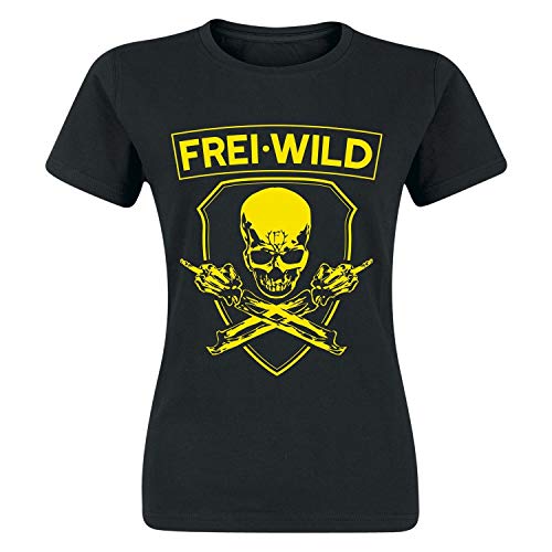 Frei.Wild - Rivalen & Rebellen/Skull Girl-Shirt, Farbe: Schwarz, Größe: L von Freiwild