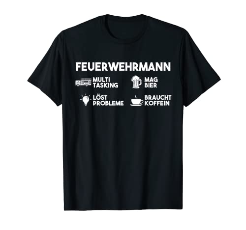 Herren Feuerwehrmann Bier Feuerwehr T-Shirt Herren Feuerwehrmann Bier Feuerwehr T-Shirt von Freiwillige Feuerwehr Feuerwehrmann Geschenke