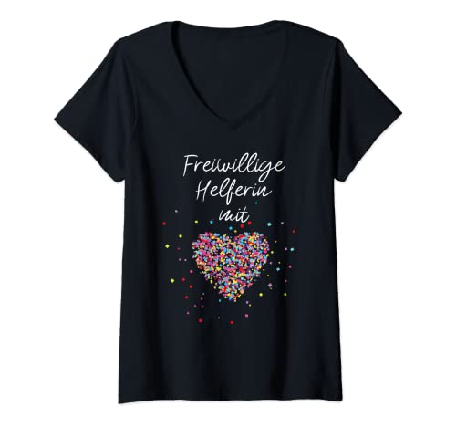 Damen Freiwillige Helferin Volunteer Charity FSJ Geschenkidee T-Shirt mit V-Ausschnitt Damen Freiwillige Helferin Volunteer Charity FSJ Geschenkidee T-Shirt mit V-Ausschnitt von Freiwilliger Helfer Helferin Volunteer Geschenk