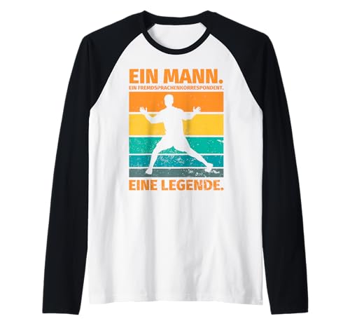 Herren Fremdsprachenkorrespondent Geschenk lustiger Spruch - EIN Fr Raglan von Fremdsprachenkorrespondent Geschenke witzig