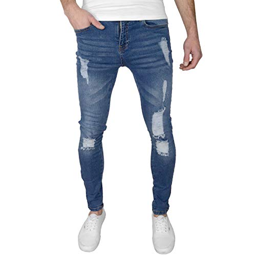 Fremont & Harris F&H Razor Herren-Jeans, gerissene Passform, Stretch, Denim Gr. 34 W/34 L, Midwash von Fremont & Harris