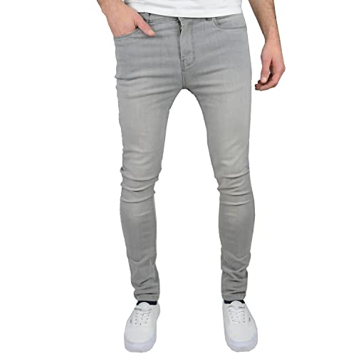 Fremont & Harris Houston Herren Skinny Fit Stretch Denim Jeans, Greywash, 28 W/30 L von Fremont & Harris