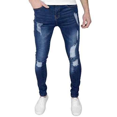 Fremont & Harris Razor Herren-Jeans mit Zerrissen, sehr enge Passform, Stretch-Denim, Darkwash, 28 W/32 L von Fremont & Harris