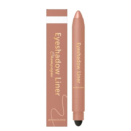 Chiura Shadow Liner 2in 1 Eyeliner Lidschatten, unlehigem Lidschatten, Eye Make-up Eyeliner + Lids-chatten, schmuddelof und wasserdicht, leicht zu färben, sanft und glatt Anwendung (Champagne) von Frenaki