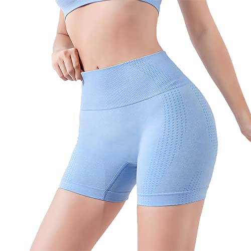 Frenaki SHAPERMOV Ionenformende Shorts, Bequemer, atmungsaktiver Stoff, Turmalin-Entgiftungs-Shapewear-Shorts, Bauchkontrolle, Po-Lifting-Shorts, körperformende Yoga-Shorts (L/XL,Blue) von Frenaki