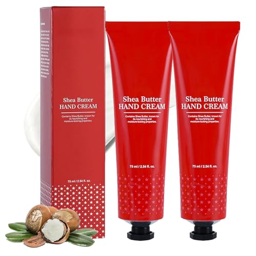 Sheabutter-Handcreme für trockene, rissige Hände, Honig- und Mandelextrakte, gegen Handfalten, schnell einziehende, nicht fettende Handfeuchtigkeitscreme, tiefenwirksame Feuchtigkeitsversorgung (2Pcs) von Frenaki