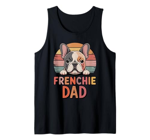 Herren Retro Frenchie Dad French Bulldog Tank Top Herren Retro Frenchie Dad French Bulldog Tank Top von French Bulldog Dog Gifts Frenchie