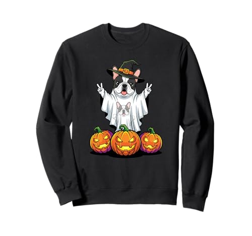 Französische Bulldogge Geist Kürbis Boo Halloween Kinder Herren Damen Sweatshirt Französische Bulldogge Geist Kürbis Boo Halloween Kinder Herren Damen Sweatshirt von French Bulldog Dog Halloween Ghost Pumpkin Outfits