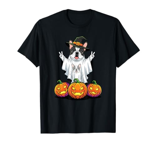 Französische Bulldogge Geist Kürbis Boo Halloween Kinder Herren Damen T-Shirt Französische Bulldogge Geist Kürbis Boo Halloween Kinder Herren Damen T-Shirt von French Bulldog Dog Halloween Ghost Pumpkin Outfits