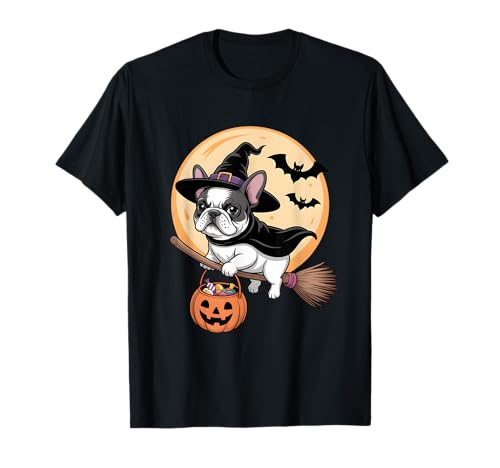 Französische Bulldogge Hexenhut Kürbis Halloween Kostüm Herren Damen T-Shirt Französische Bulldogge Hexenhut Kürbis Halloween Kostüm Herren Damen T-Shirt von French Bulldog Dog Lover Halloween Party Wear