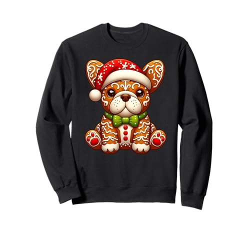 Lebkuchenmann Französische Bulldogge Weihnachten Damen Herren Kinder Sweatshirt Lebkuchenmann Französische Bulldogge Weihnachten Damen Herren Kinder Sweatshirt von French Bulldog Lovers Christmas Cookie Costume Boy