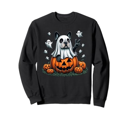Lustige französische Bulldogge Ghost Boo Halloween Damen Herren Kinder Sweatshirt Lustige französische Bulldogge Ghost Boo Halloween Damen Herren Kinder Sweatshirt von French Bulldog Lovers Halloween Dog Ghost Outfits