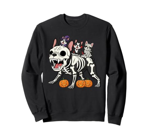 Französische Bulldogge Skelett Mama Hexe Halloween Herren Damen Sweatshirt Französische Bulldogge Skelett Mama Hexe Halloween Herren Damen Sweatshirt von French Bulldog Lovers Halloween Outfits Boy Girl