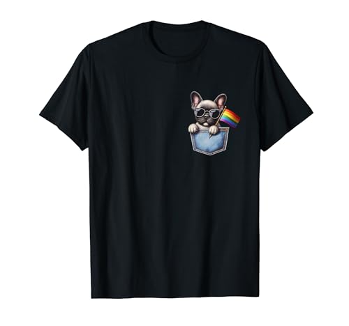 Französische Bulldogge Pride Month LGBTQ+ Regenbogen Flagge Herren Damen T-Shirt Französische Bulldogge Pride Month LGBTQ+ Regenbogen Flagge Herren Damen T-Shirt von French Bulldog Pride Month LGBTQ+ Rainbow Flag