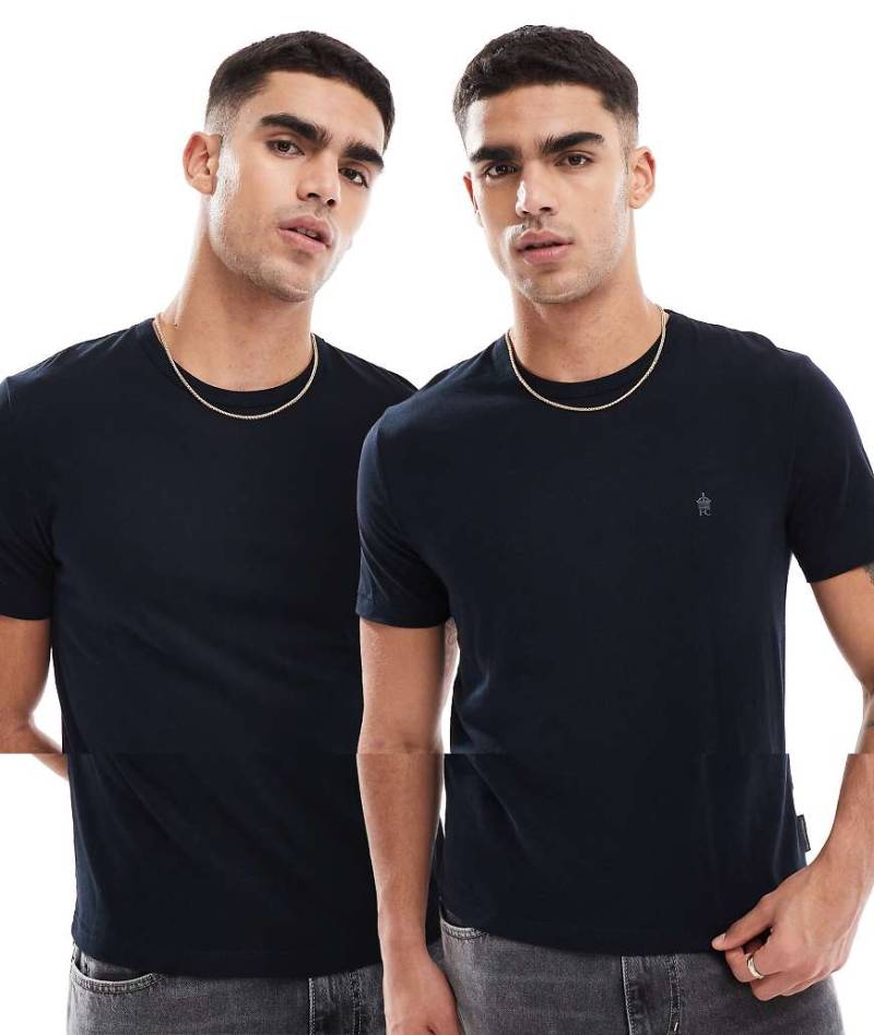French Connection - 2er-Pack T-Shirts in Marineblau von French Connection Mens