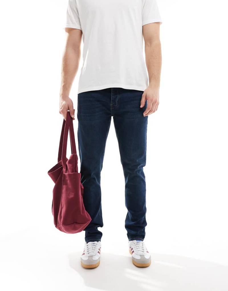 French Connection - Eng geschnittene Jeans in dunklem Indigoblau-Marineblau von French Connection Mens