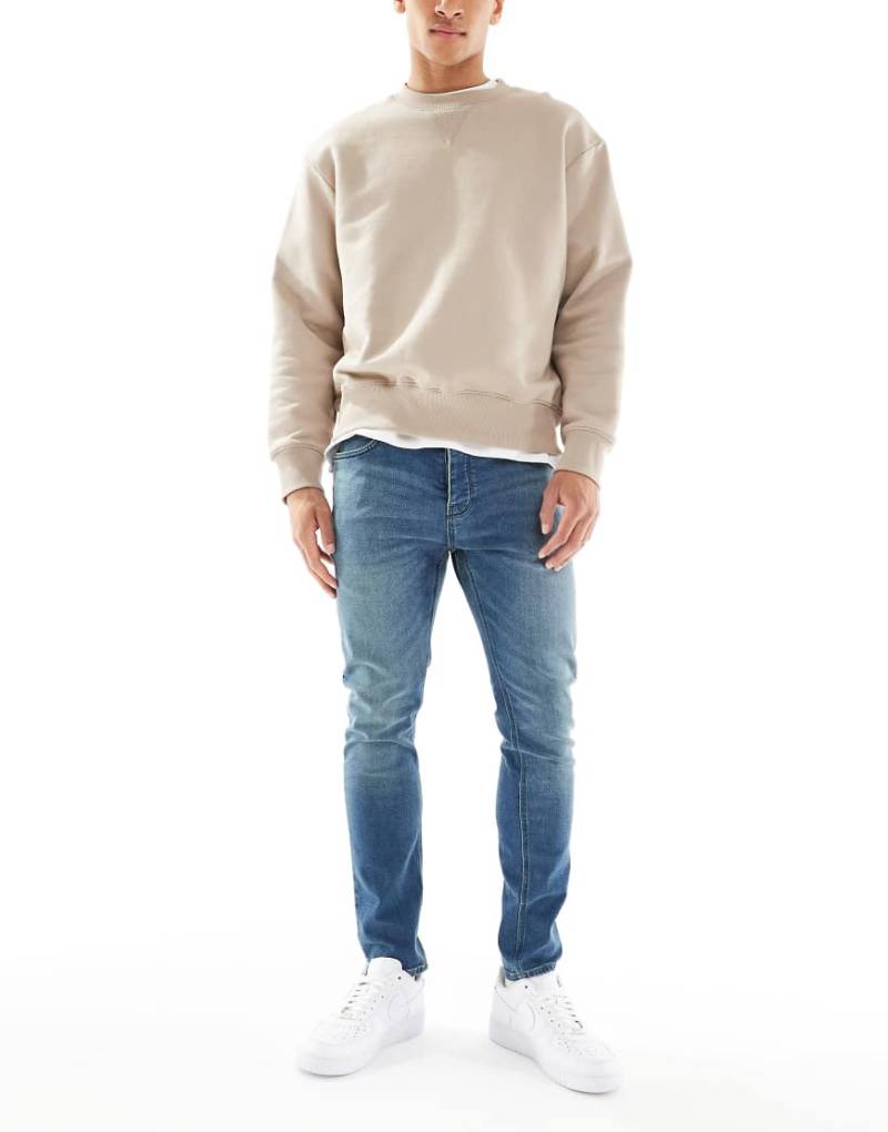 French Connection - Enge Jeans in Mittelblau von French Connection Mens