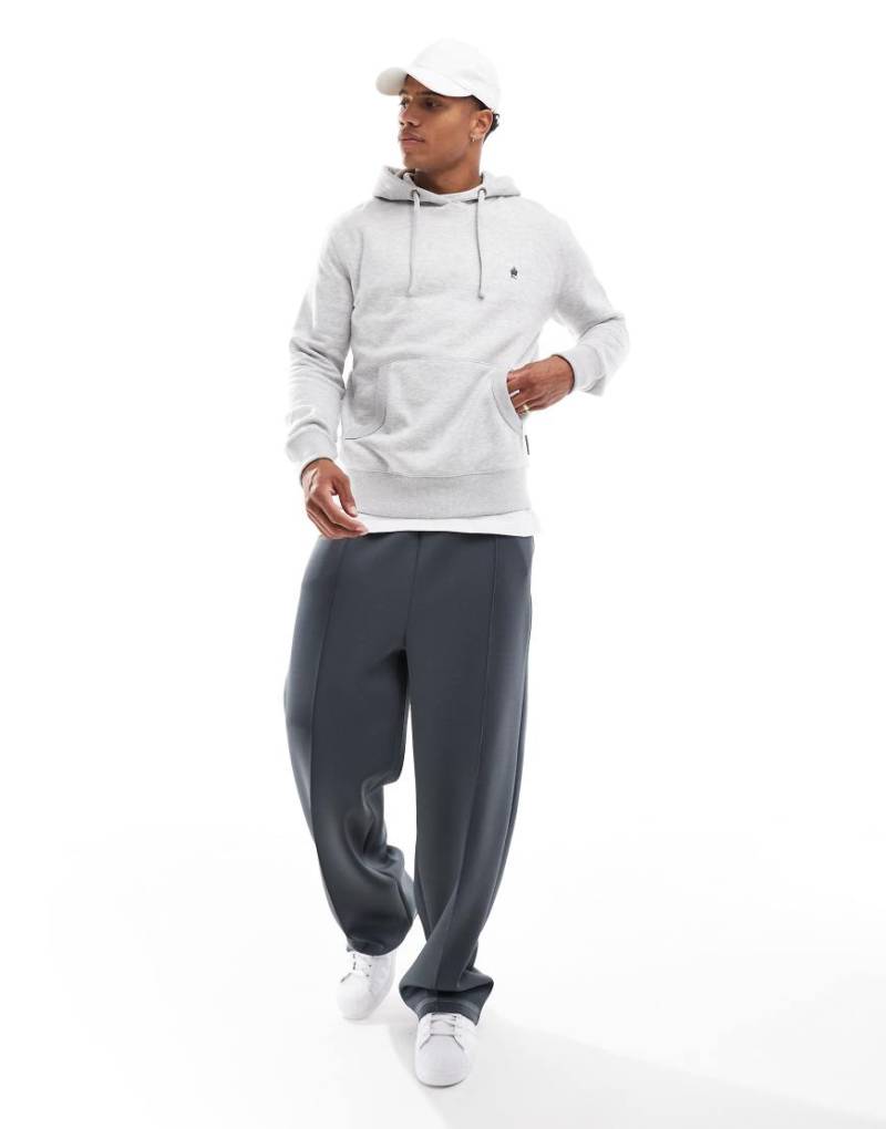 French Connection - Kapuzenpullover in meliertem Hellgrau von French Connection Mens