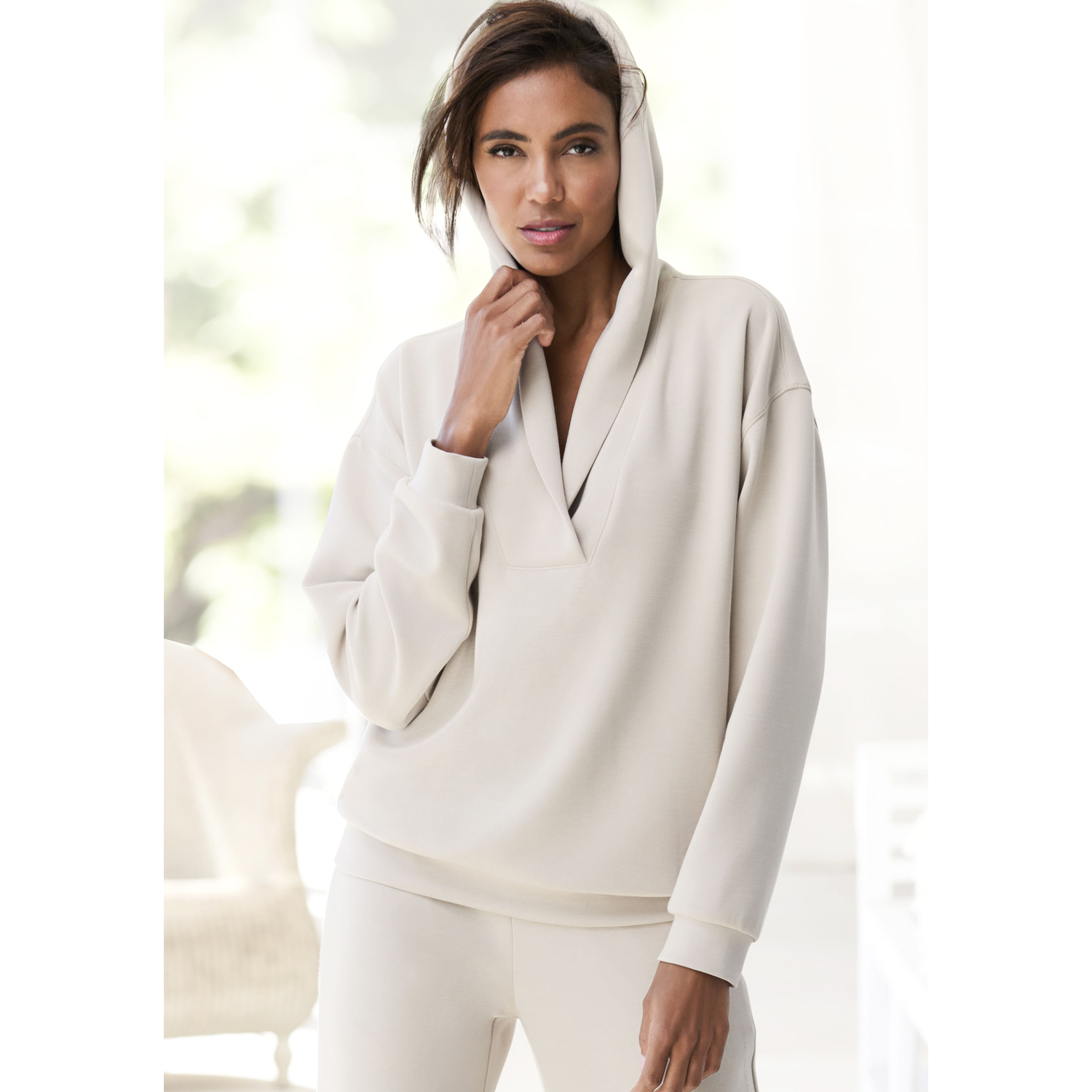 FRENCH CONNECTION Hoodie Damen beige Gr.32/34 von French Connection