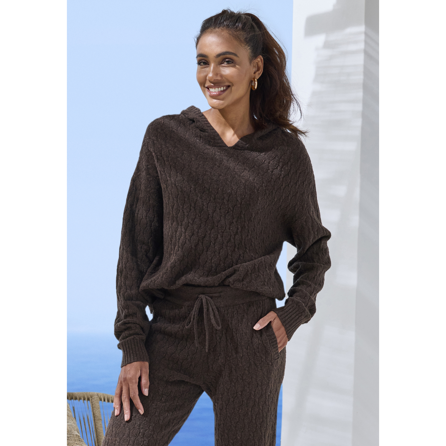 FRENCH CONNECTION Kapuzenpullover Damen braun Gr.32/34 von French Connection