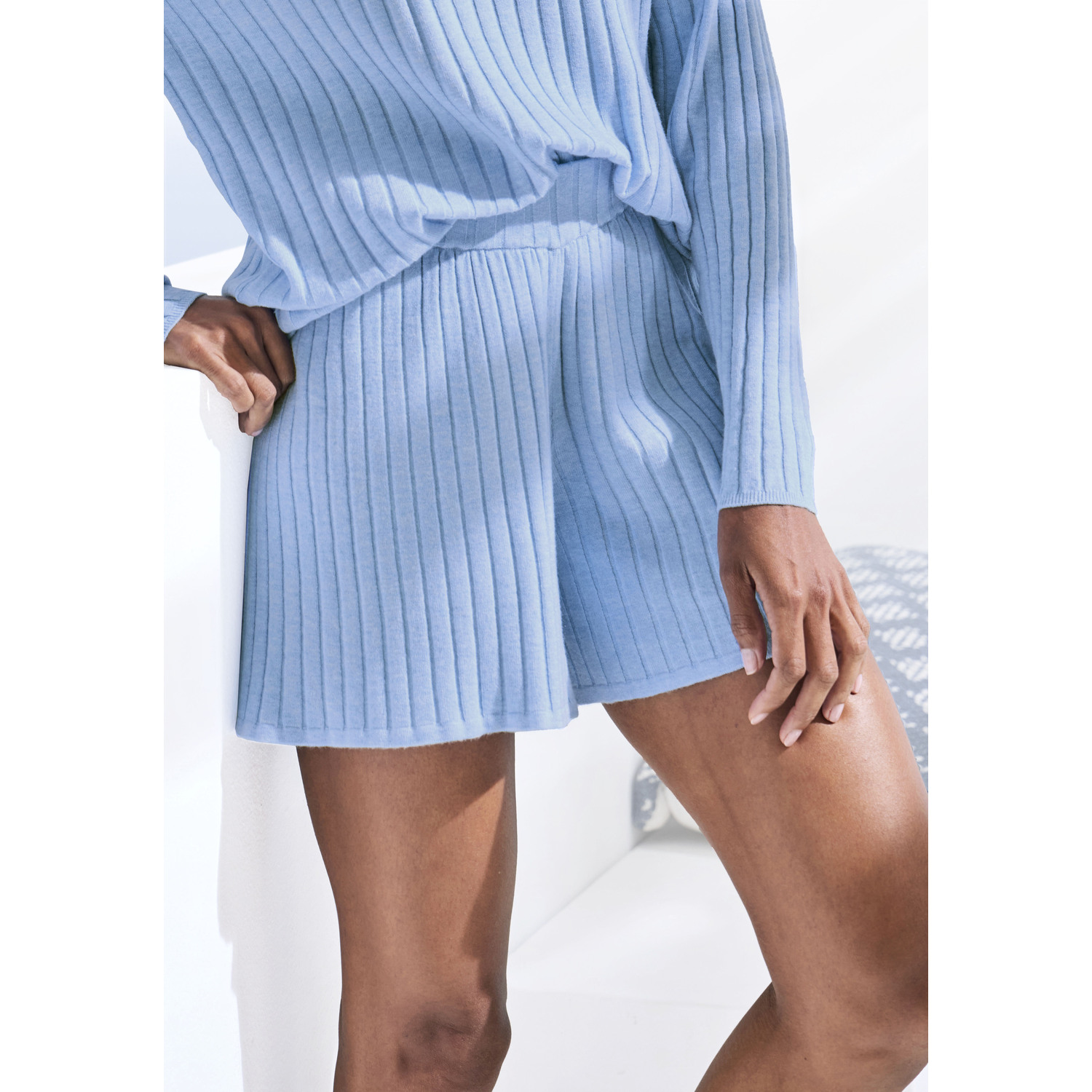 FRENCH CONNECTION Shorts Damen hellblau-meliert Gr.36/38 von French Connection