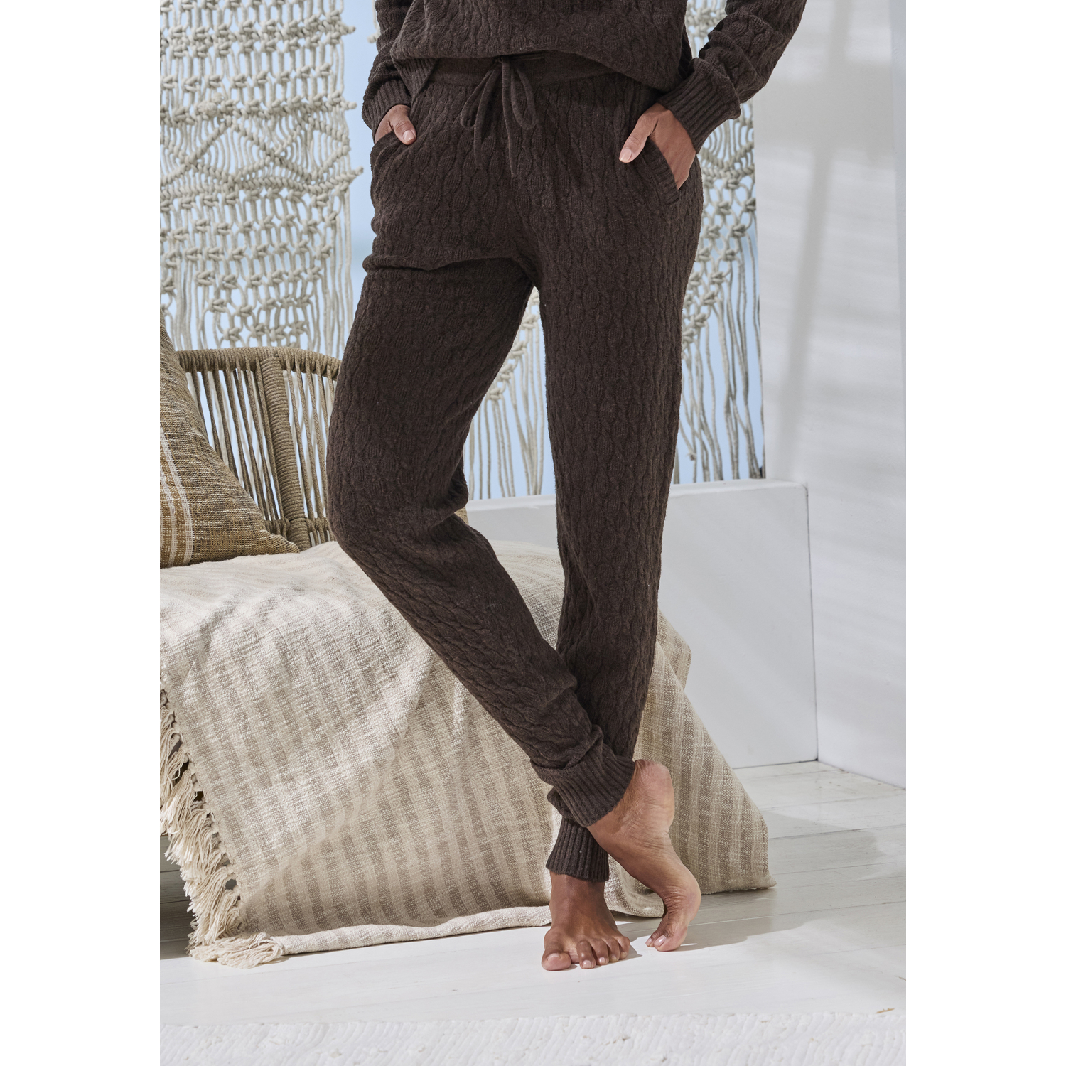 FRENCH CONNECTION Strickhose Damen braun Gr.48/50 von French Connection